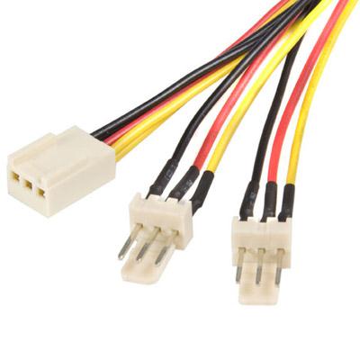 This TX3 Fan Power Splitter Cable lets you connect two 3pin (TX3) fans to a single power supply connector allowing you to optimize your cooling capability without having to upgrade the power supply.