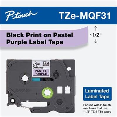 Black on Pastel Purple Tape
