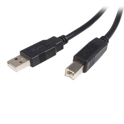 This 1ft USB cable features one USB A male connector and one USB B male connector providing a high quality connection to USB 2.0 peripherals.