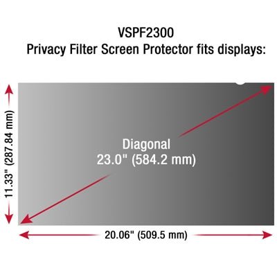 23" Privacy FilterScreen Black